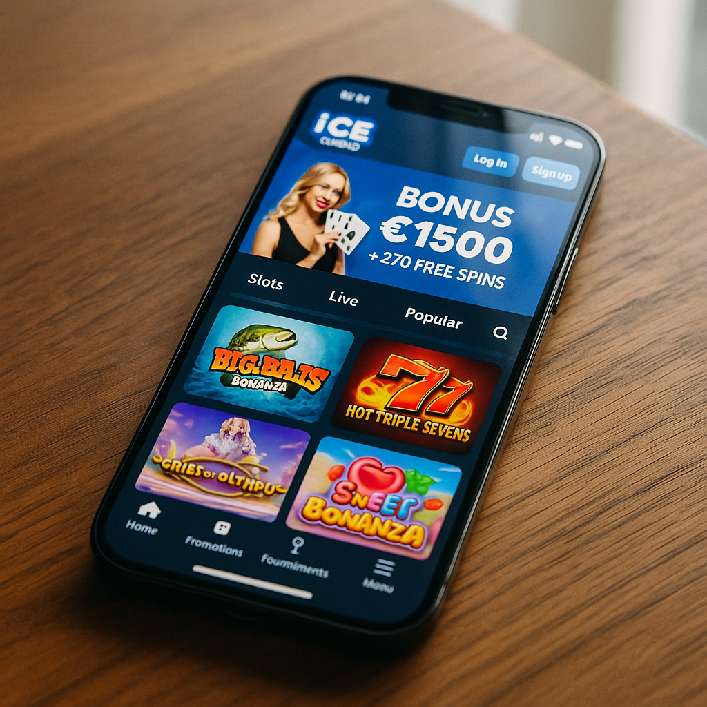 Ice Casino - Aplikacja Mobilna na Telefonie